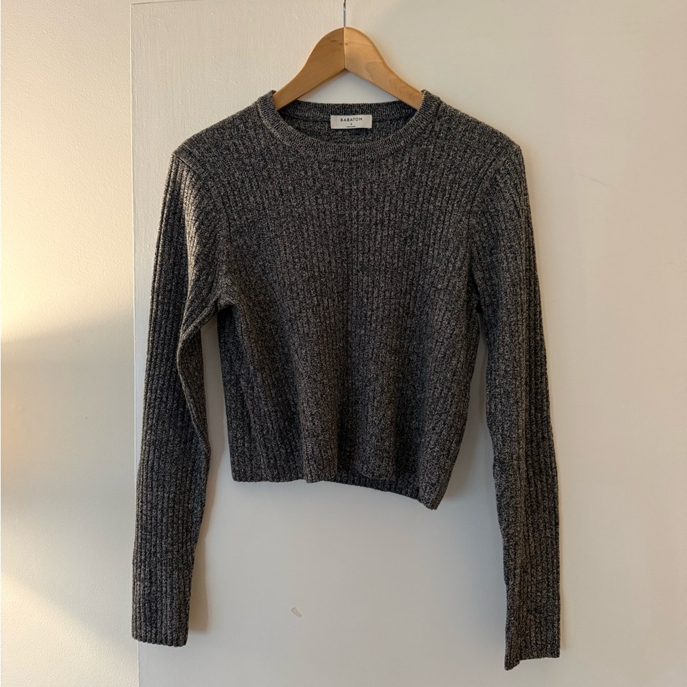 Wilfred Artizia Gray Ribbed Women's Sweater Size Small